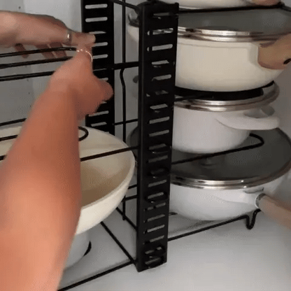 🍳 Organizador de Sartenes y Ollas de 8 Niveles | Más Orden y Espacio en tu Cocina